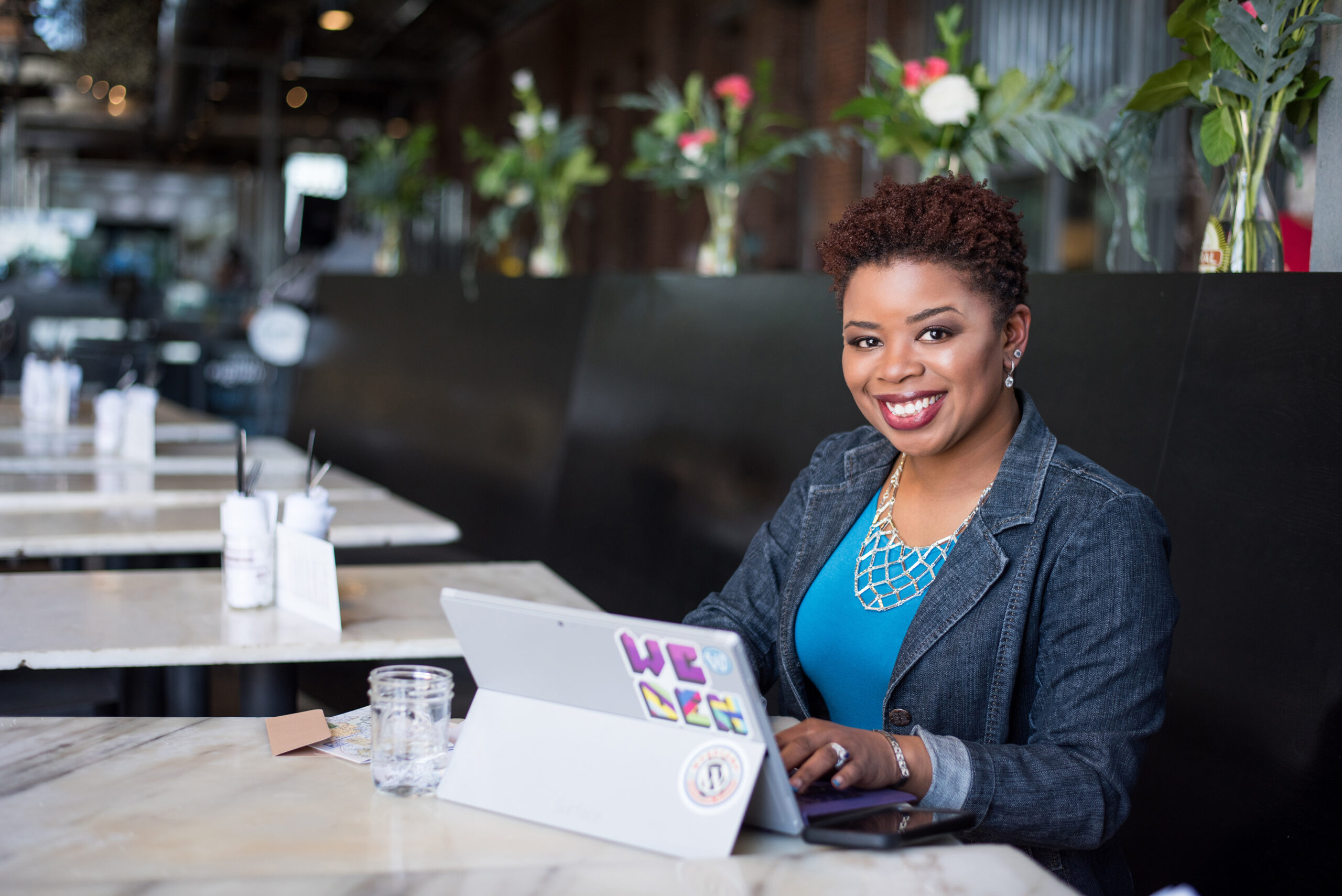 Branding photoshoot inside restaurant in RiNo Arts District in Denver Colorado.