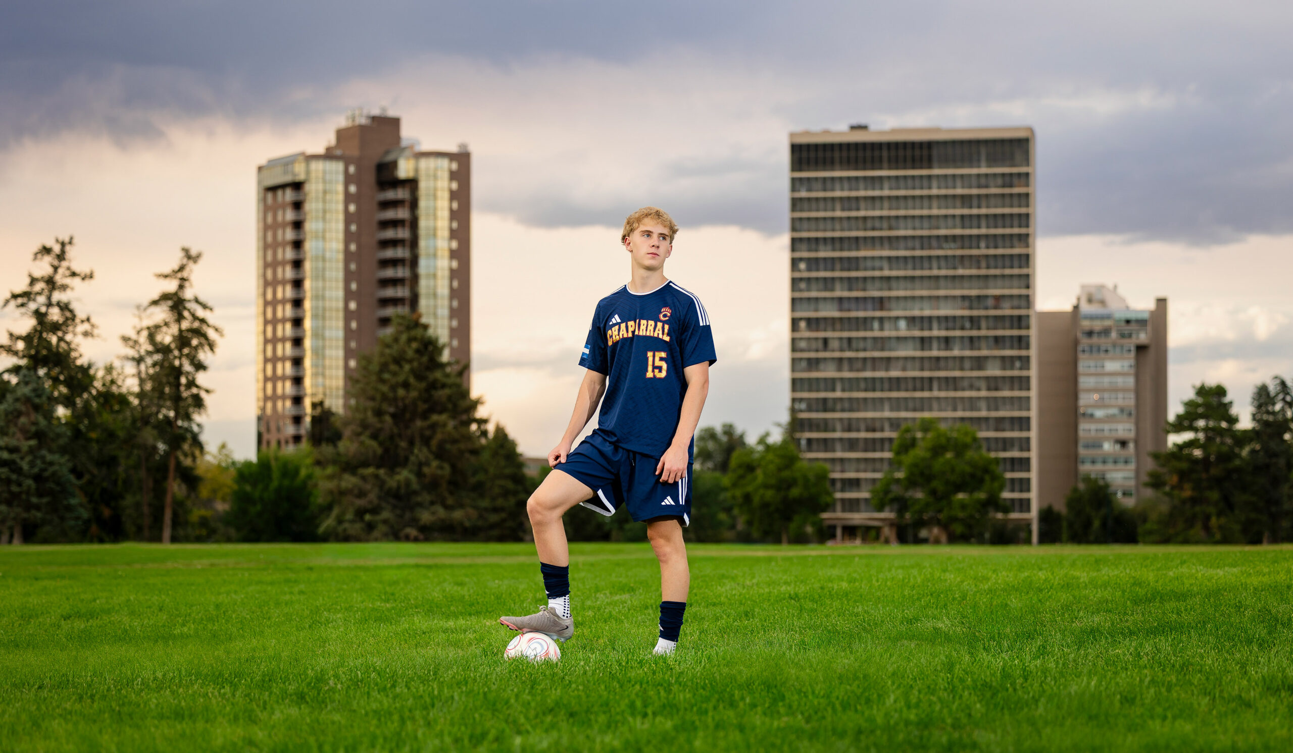 Posed soccer photos in Denver